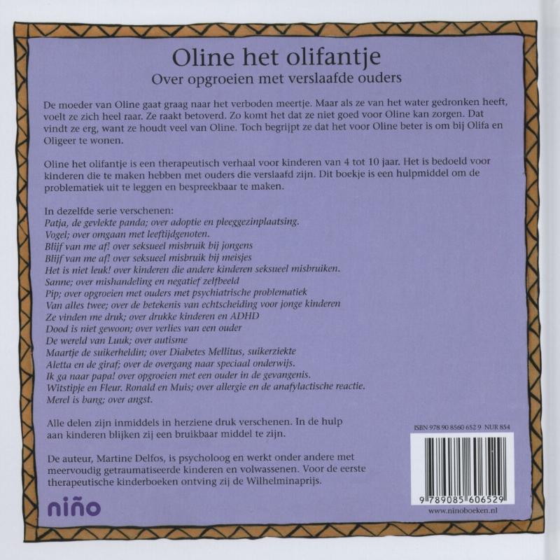 Oline het olifantje / Therapeutische kinderverhalen achterkant