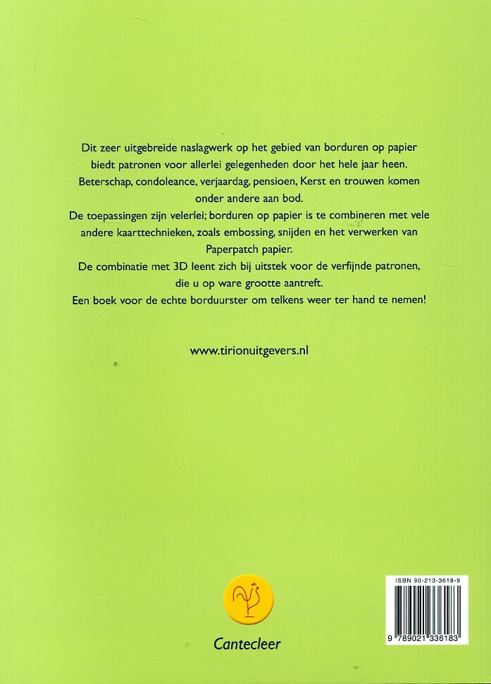 101 Ideeën voor borduren op papier achterkant