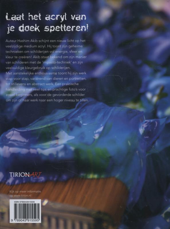 Tirion art Spetterend acryl / Tirion art Tirion art Spetterend acryl / Tirion art achterkant