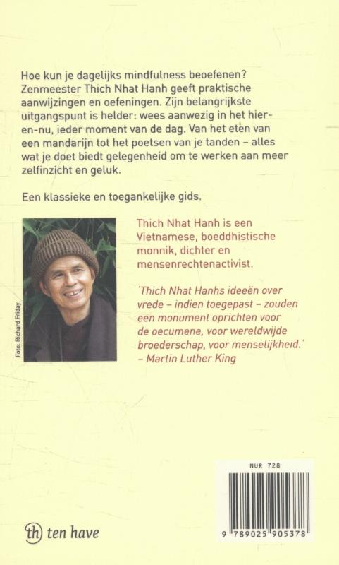 Het wonder van mindfulness achterkant