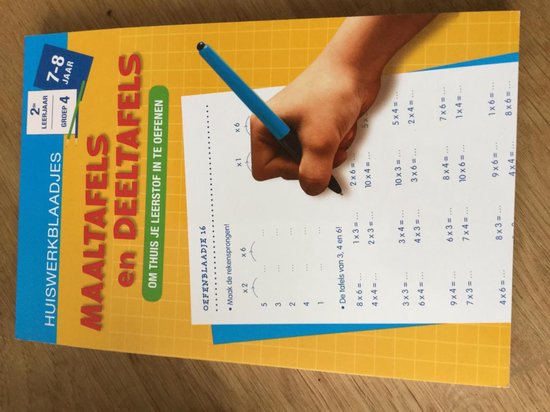 Huiswerkblaadjes 7 Tot 8 Jaar Maaltafels En Deeltafels
