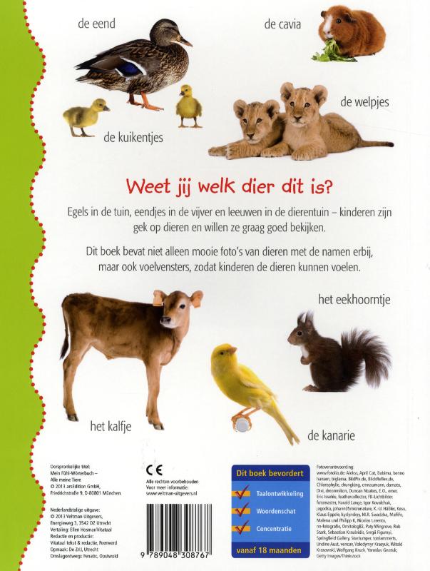 Mijn kijk- en voelboek Dieren achterkant