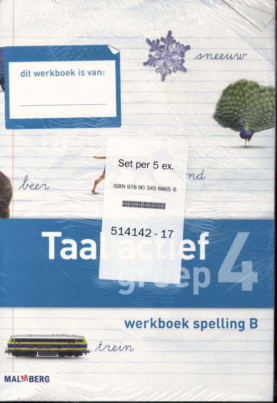 boekenbalie_9789034568656_cover Taal Actief (set 5 ex) groep 4 Werkboek Spelling B