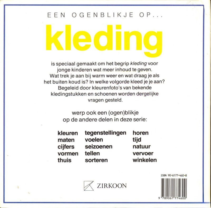 Kleding / Een ogenblikje op ... achterkant