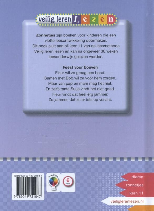 Feest voor boeven / AVI E4 / Veilig leren lezen achterkant