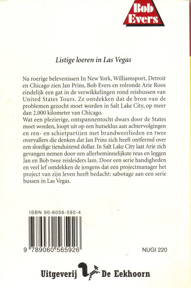 Listige loeren in Las Vegas / Bob Evers-serie / 45 achterkant