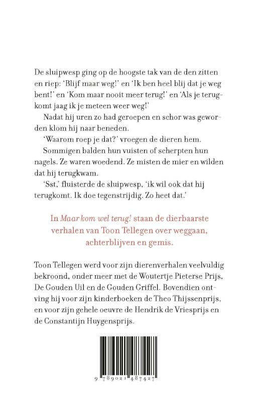 Maar kom wel terug! achterkant