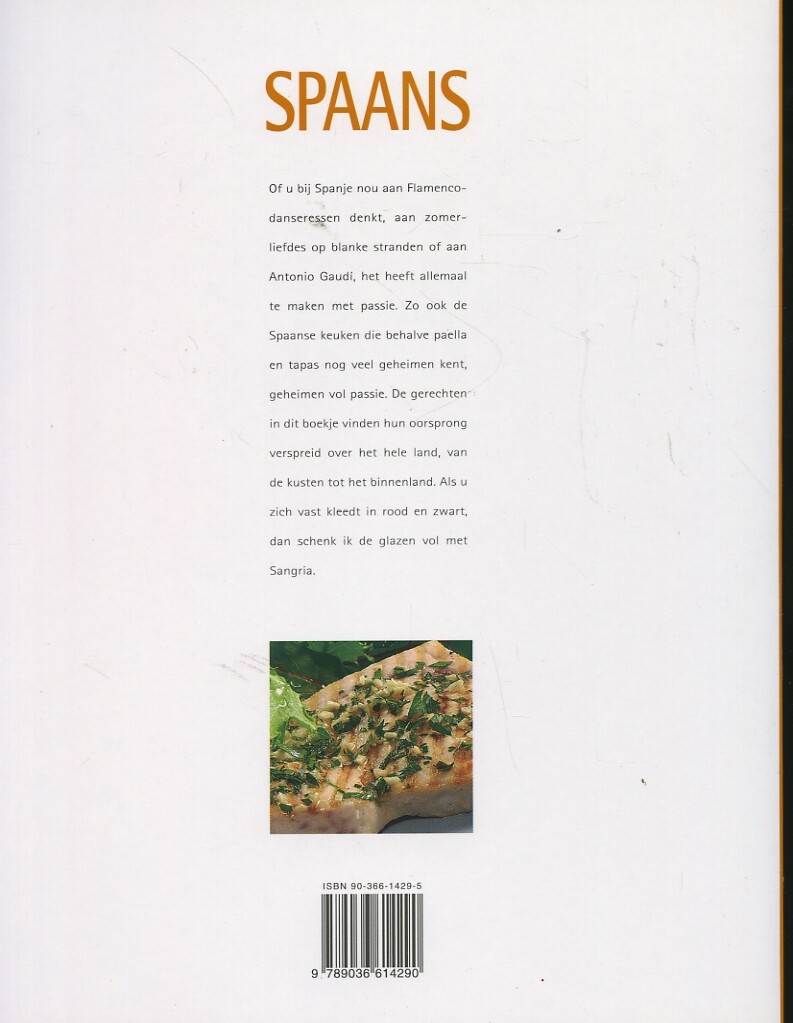 Spaans / Rebo culinair achterkant