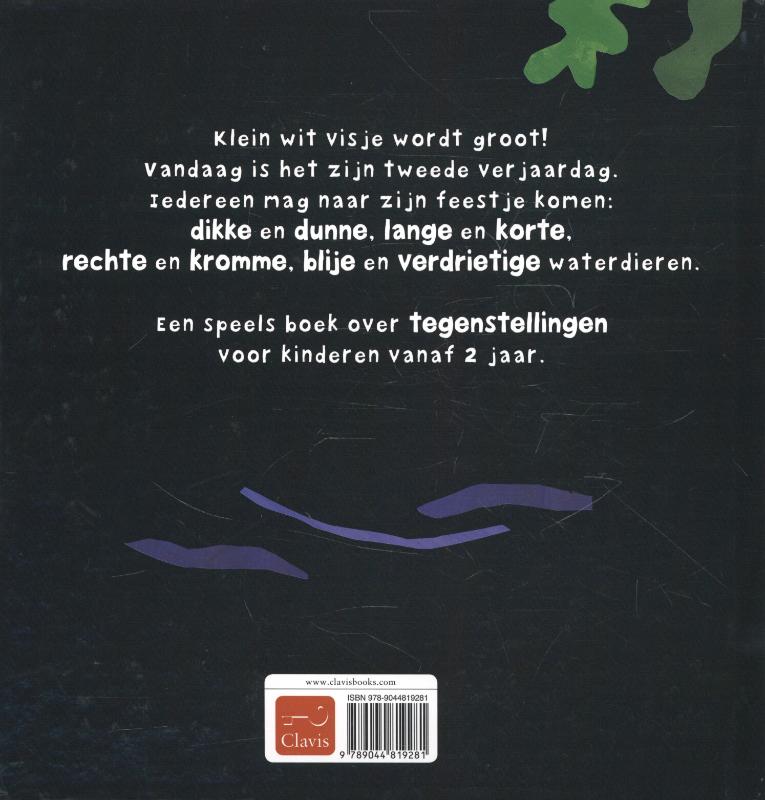 Clavis Klein wit visje wordt groot. 2+ achterkant