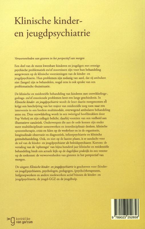 Klinische kinder- en jeugdpsychiatrie achterkant