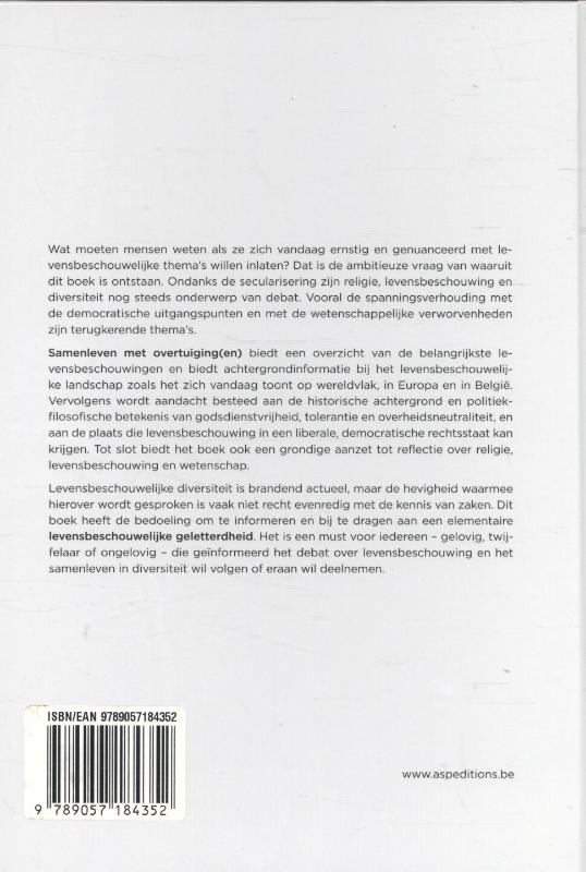 Samenleven met overtuiging(en) achterkant