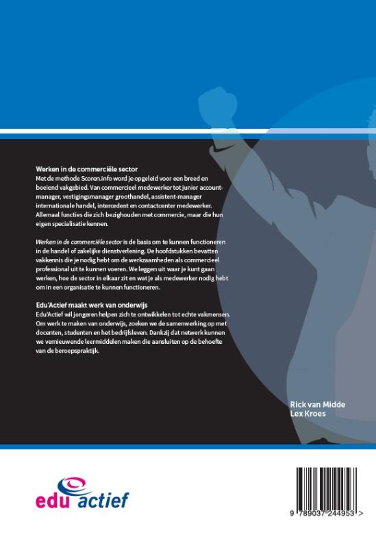Werken in de commerciële sector / Scoren.info achterkant