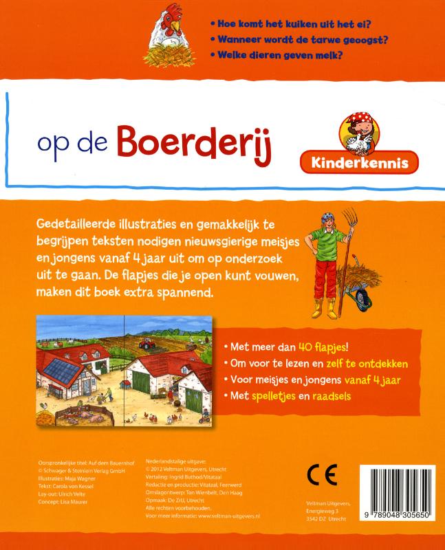 Kinderkennis - op de boerderij / Kinderkennis achterkant