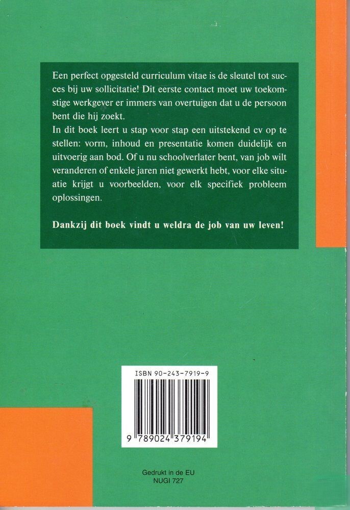 Zo maakt u een perfect CV / Succesvol solliciteren achterkant