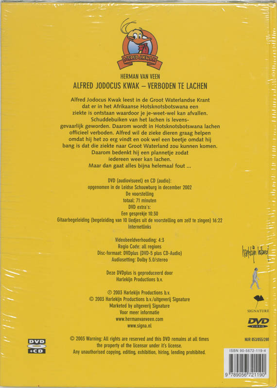 Verboden te lachen / Alfred J. Kwak Verboden te lachen / Alfred J. Kwak achterkant