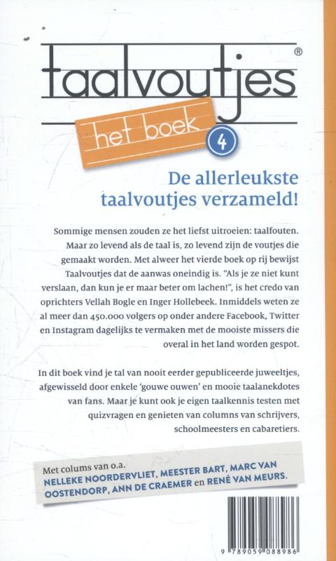 Taalvoutjes, het boek 4 Taalvoutjes, het boek 4 achterkant