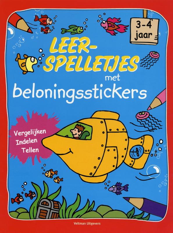 Kinderboeken Veltman Doeboek - Leerspelletjes + beloningsstickers. 3+