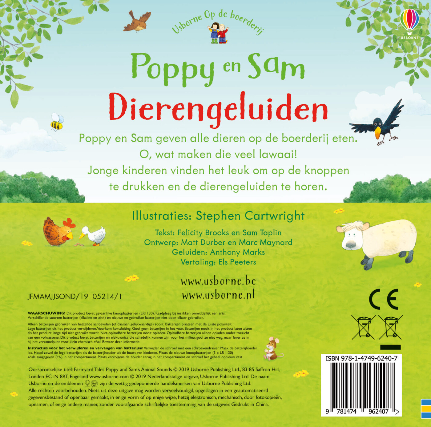 Dierengeluiden / Poppy en Sam achterkant