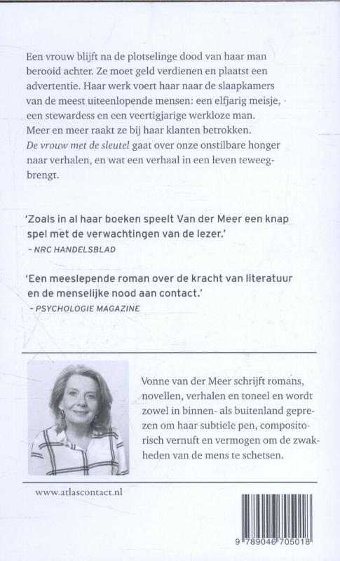 De vrouw met de sleutel achterkant