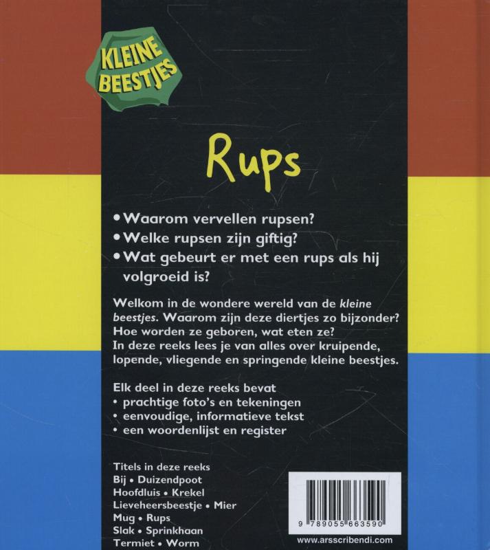 Kleine beestjes  -   Rups achterkant