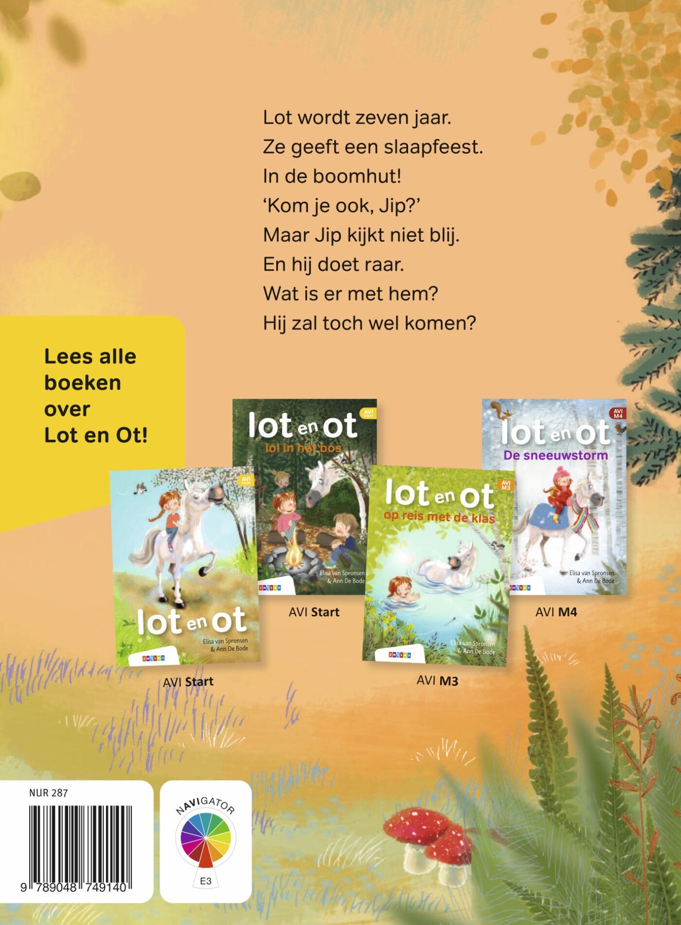 Het slaapfeest / Lot en Ot achterkant