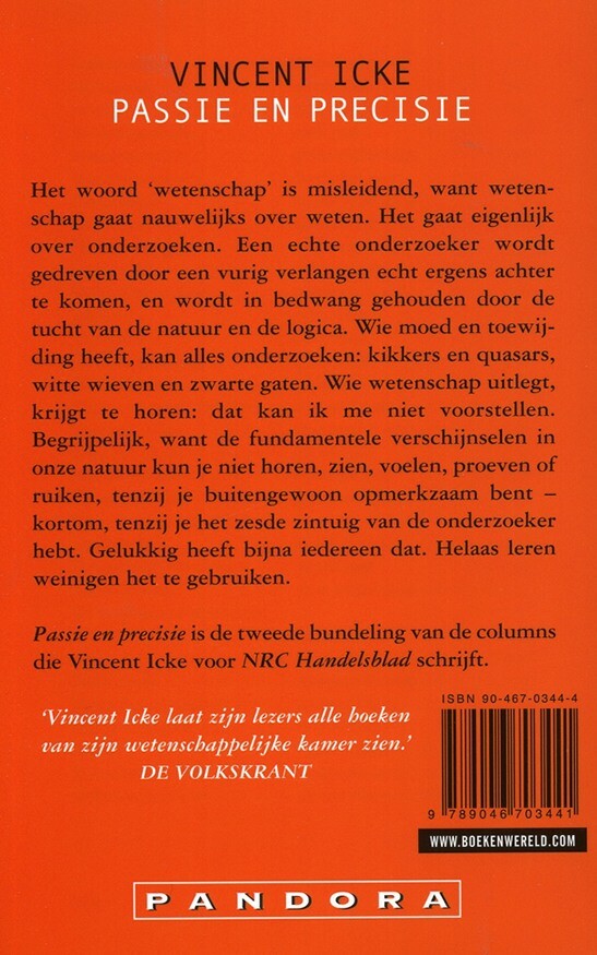Passie en precisie / Pandora pockets achterkant