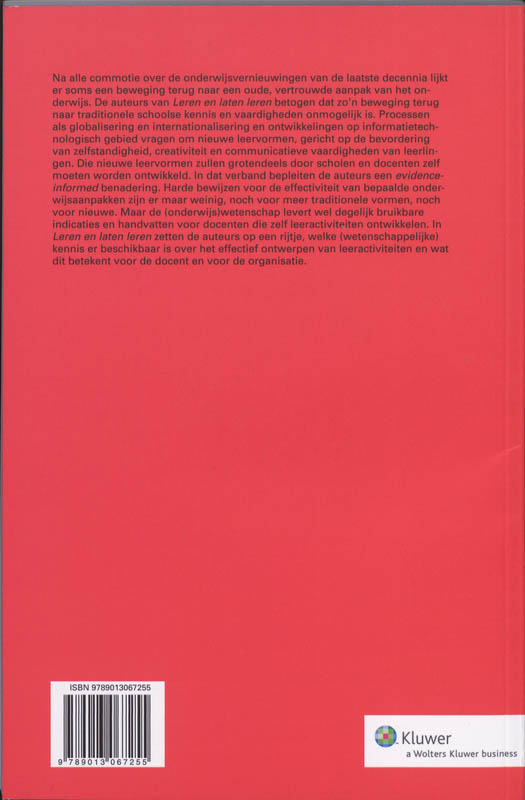 Leren en laten leren achterkant