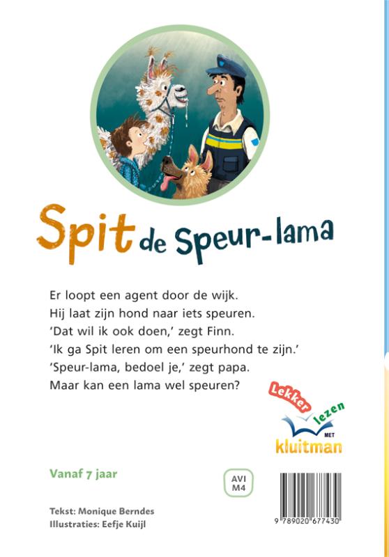 Spit de speur-lama / Lekker lezen met Kluitman achterkant
