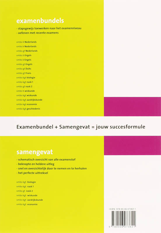 Samengevat Vmbo-kgt biologie Samengevat Vmbo-kgt biologie achterkant