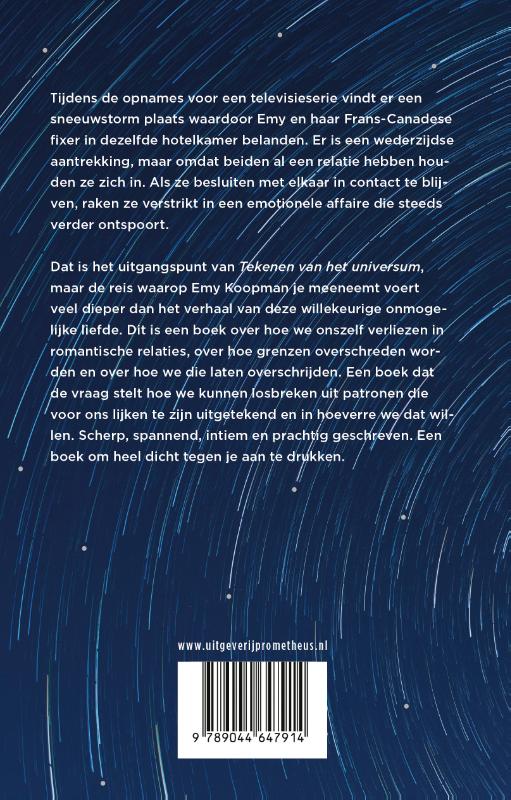 Tekenen van het universum achterkant