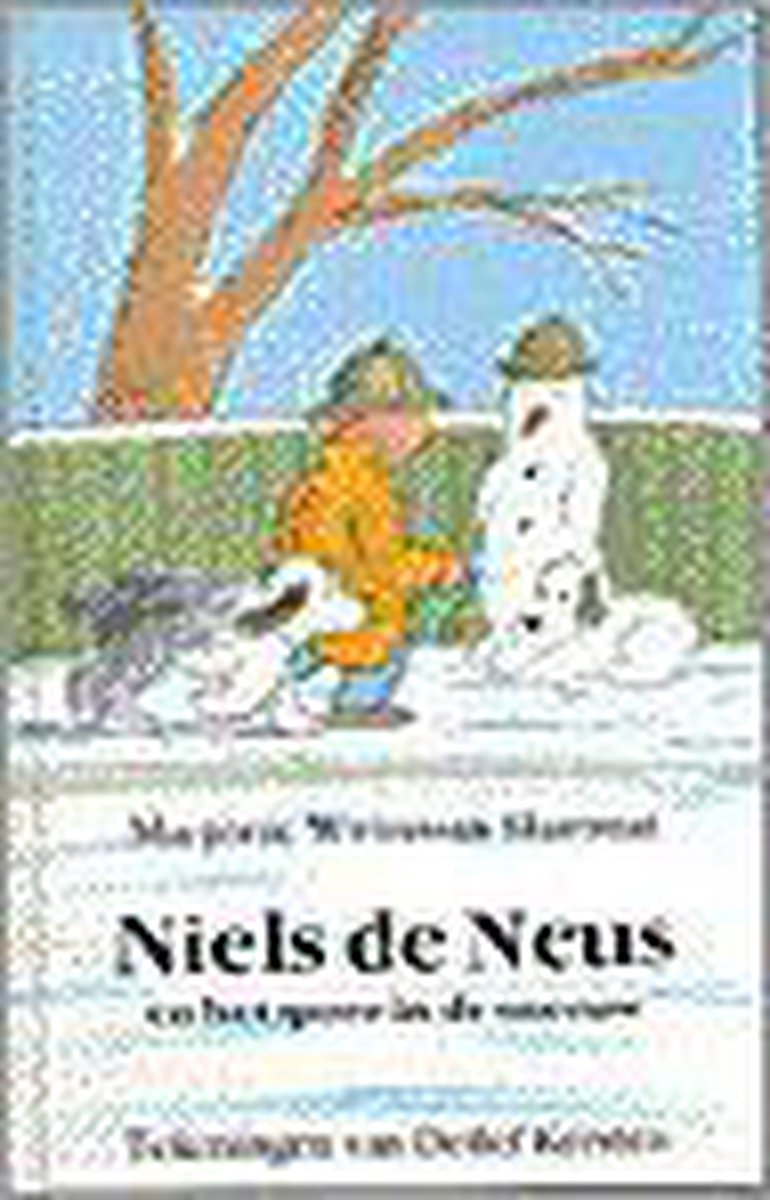 Niels de neus en spoor in de sneeuw
