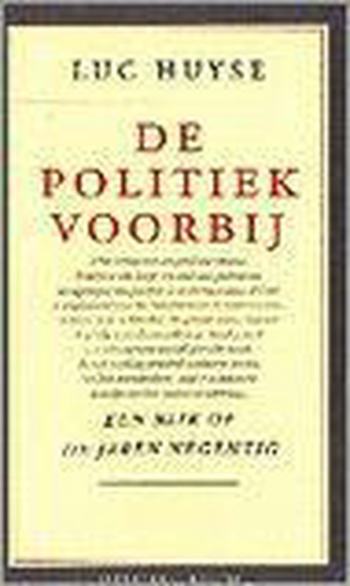 L. Huyse De Politiek Voorbij