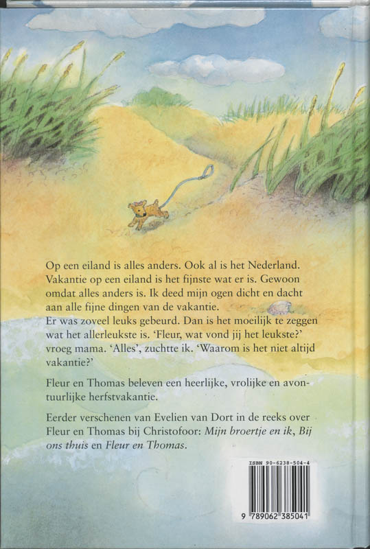Vakantie op een eiland achterkant