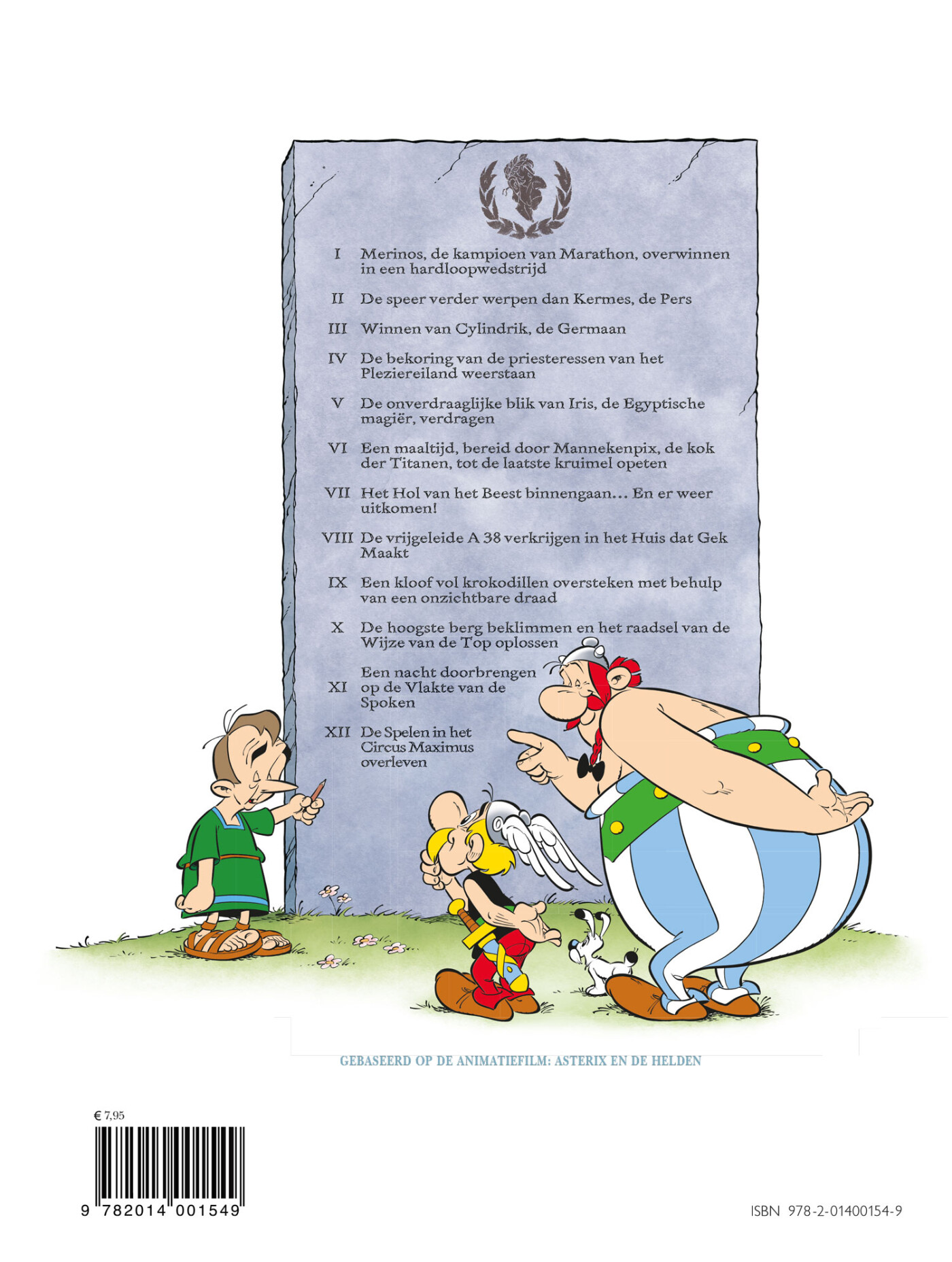 De XII werken van Asterix / Asterix achterkant