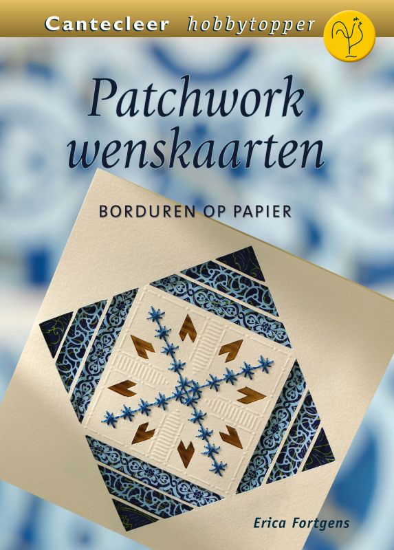Patchwork wenskaarten met borduren op kaarten