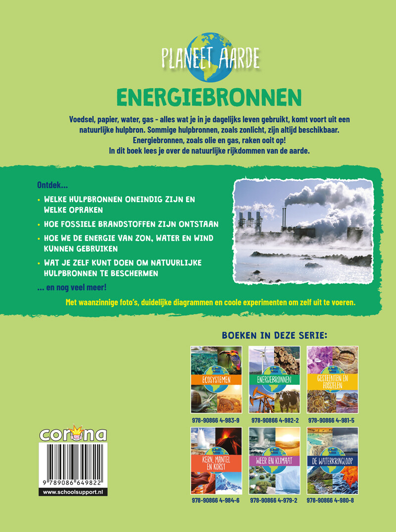 Energiebronnen / Planeet aarde achterkant