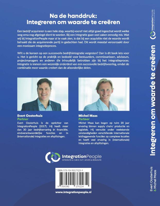 Na de handdruk: Integreren om waarde te creëren / Bedrijfsintegratie / 1 achterkant