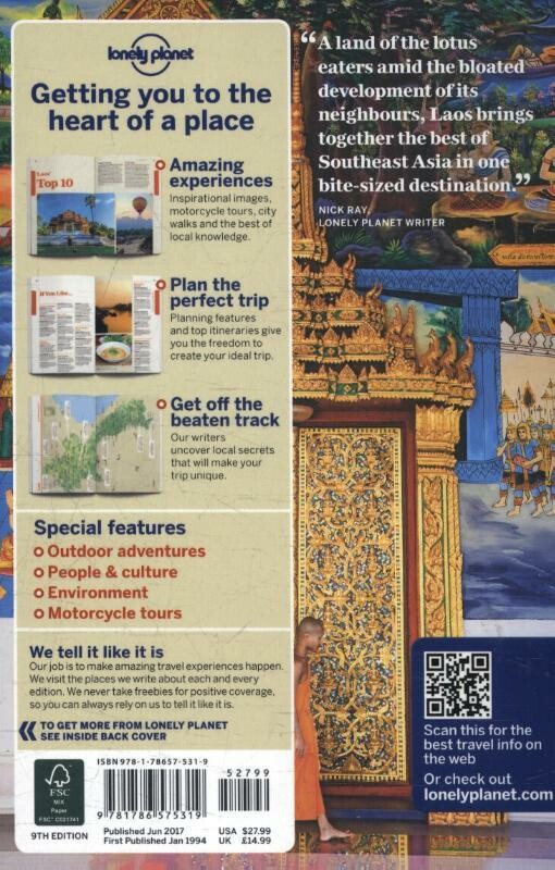 Lonely Planet Laos achterkant