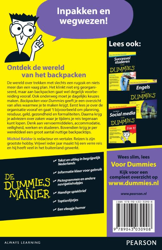 Backpacken voor Dummies / Voor Dummies achterkant