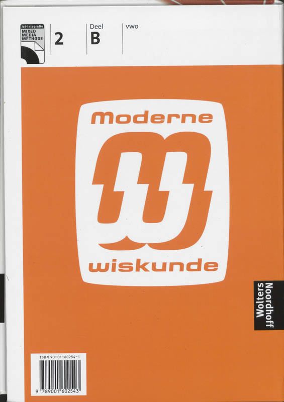 Moderne Wiskunde / 2B Vwo / Deel Leerboek achterkant