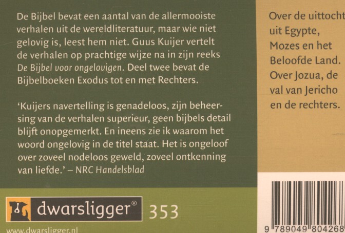 De bijbel voor ongelovigen / Dwarsligger / 353 achterkant