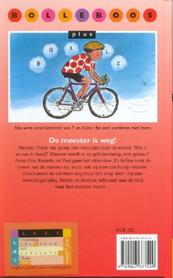 De meester is weg! / Bolleboos Plus achterkant