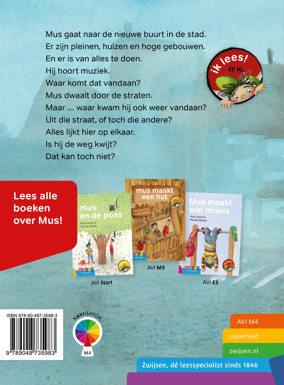 Mus weet de weg / Ik lees! achterkant