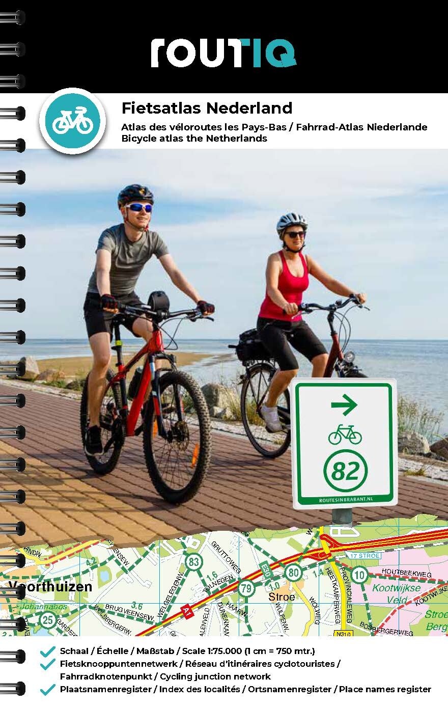Routiq Fietsatlas Nederland 4-talig / Fietsatlassen / 1