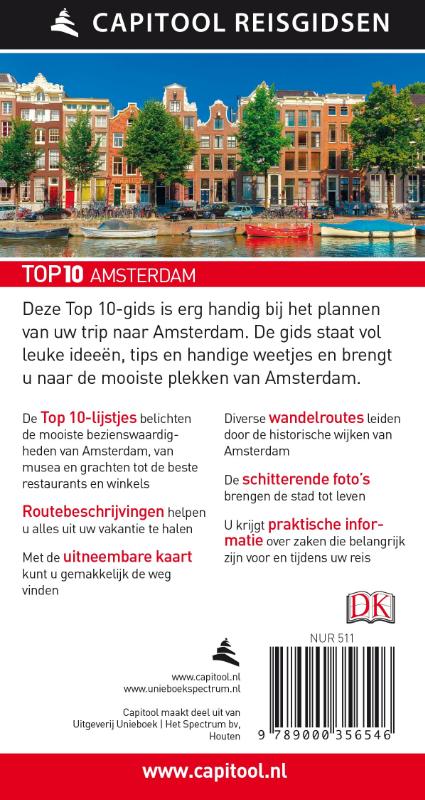 Capitool Reisgidsen Top 10  -   Amsterdam achterkant
