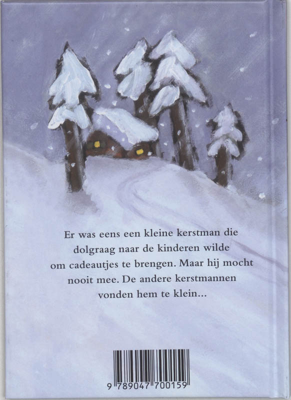 de kleine kerstman achterkant