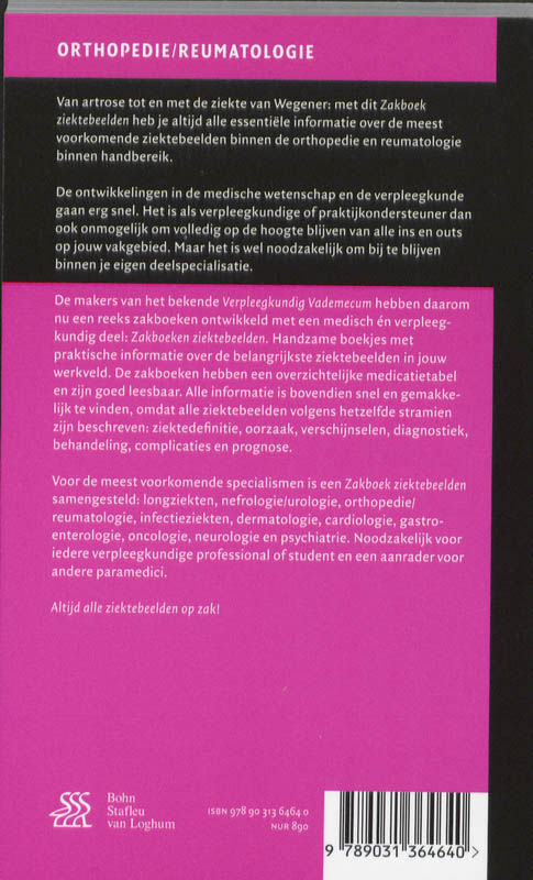 Zakboek Ziektebeelden / Orthopedie / Reumatologie / Zakboek Ziektebeelden achterkant