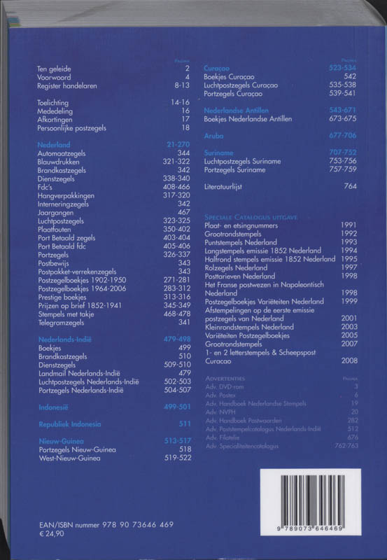 Catalogus 2009 Postzegels Nederland En Overzeese Rijksdelen achterkant