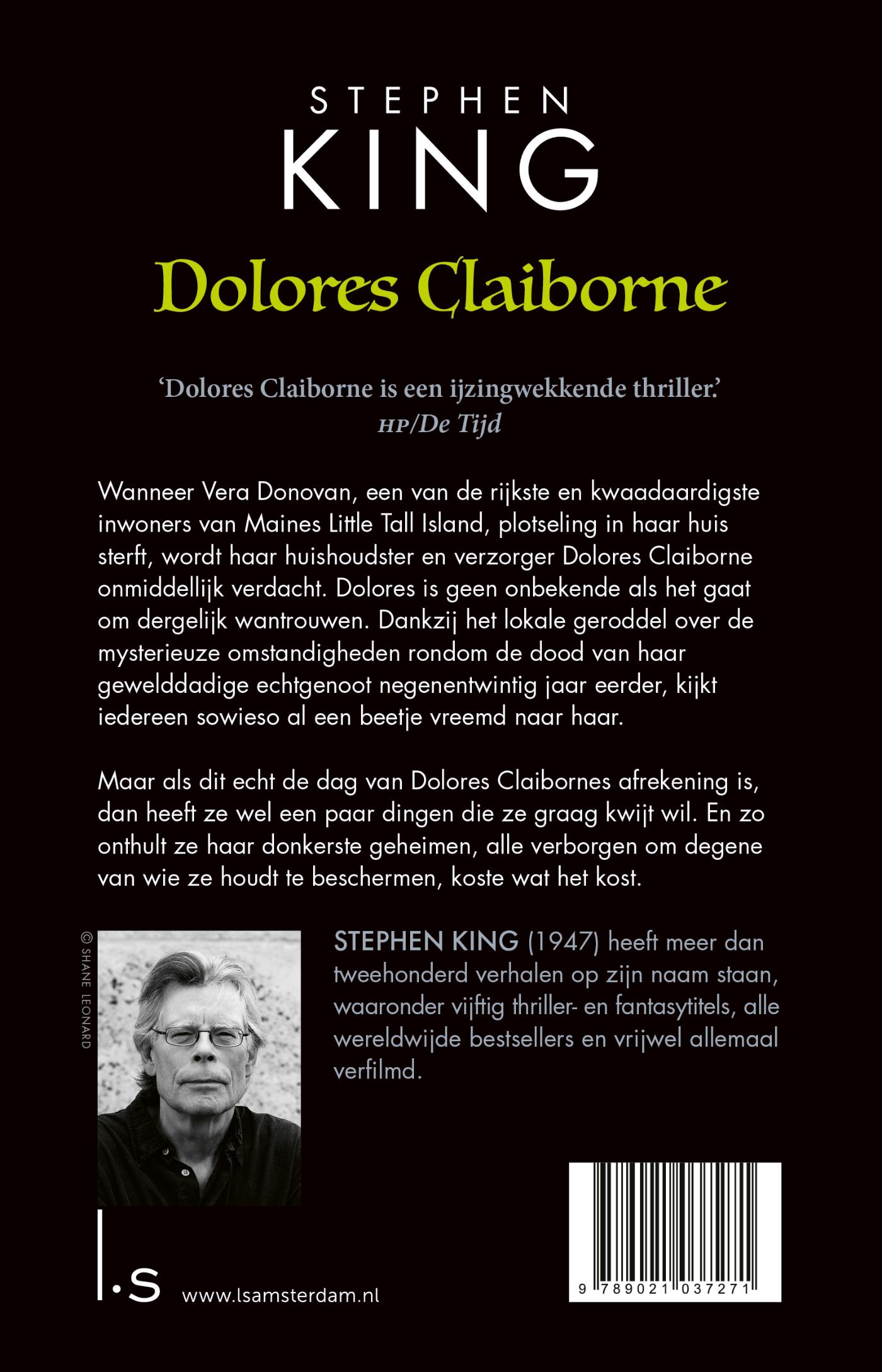 Dolores Claiborne achterkant