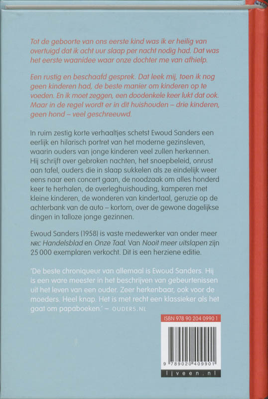 Nooit meer uitslapen Nooit meer uitslapen achterkant